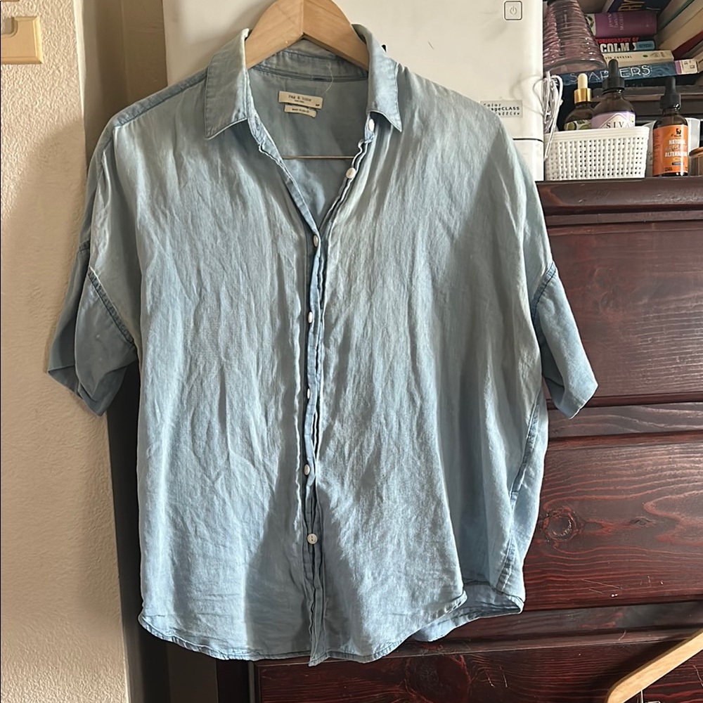 Blue cotton Shirt